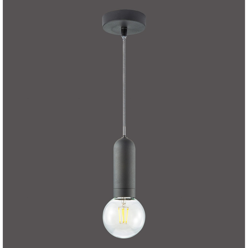 Just Light. Závěsné svítidlo Turn Me, 1xE27, černá, pr. 10 x 120 cm