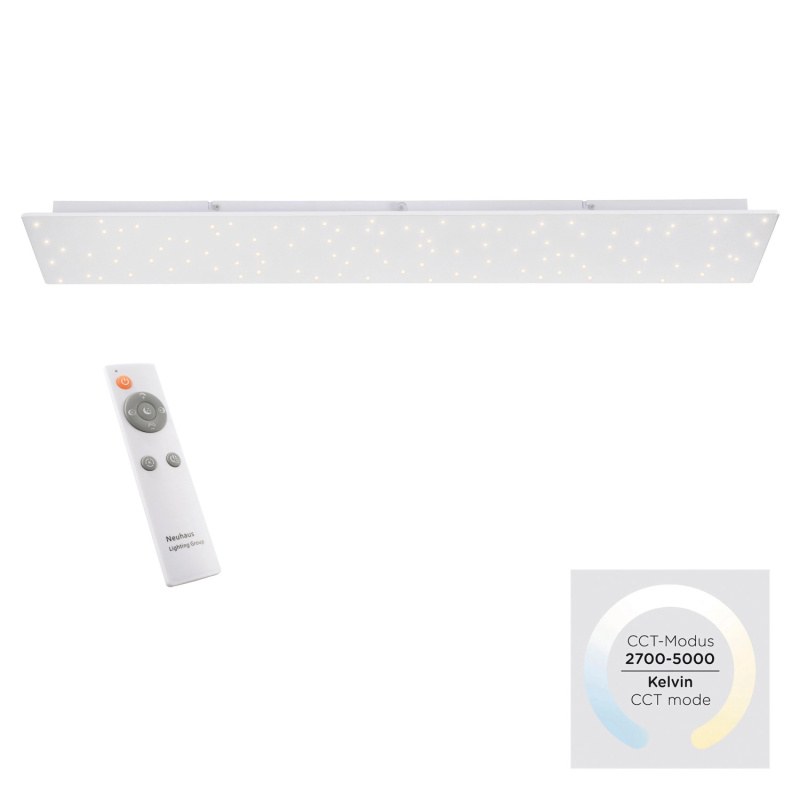 Just Light. Stropní LED panel Sparkle, hv. obl., 2700-5000K, 100 x 25 cm