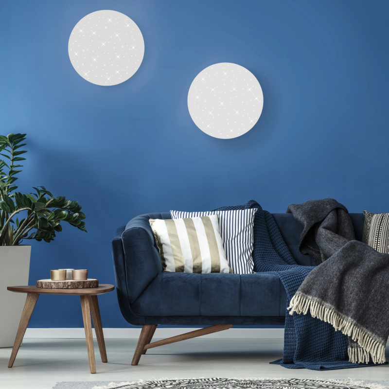 Just Light. Stropní LED svítidlo Sparkle, 2700-5000 K, bílá, pr. 48 cm