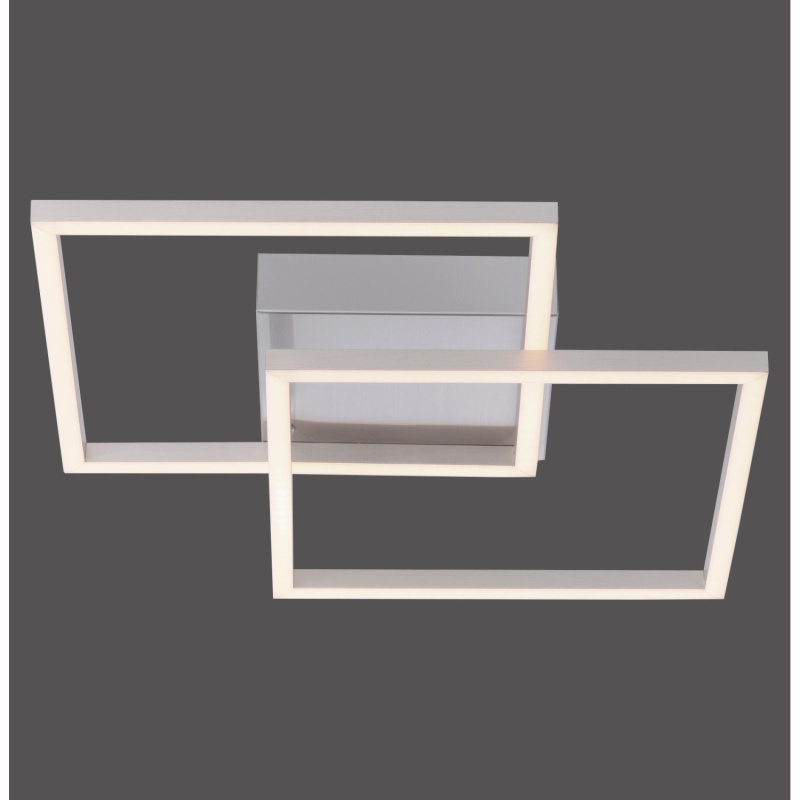 Just Light. Stropní LED svítidlo Iven, 3000 K, ocel, 35,9 x 35,9 cm