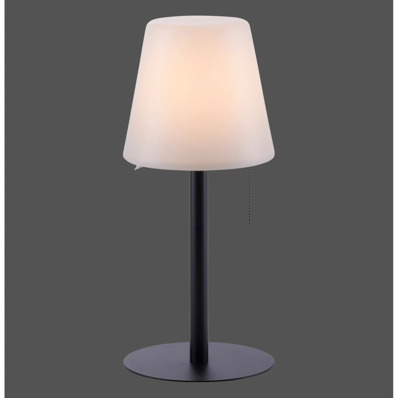 Just Light. Nabíjecí venkovní LED lampa Keno se zápichem, 3000K, pr.16,5 x 76 cm