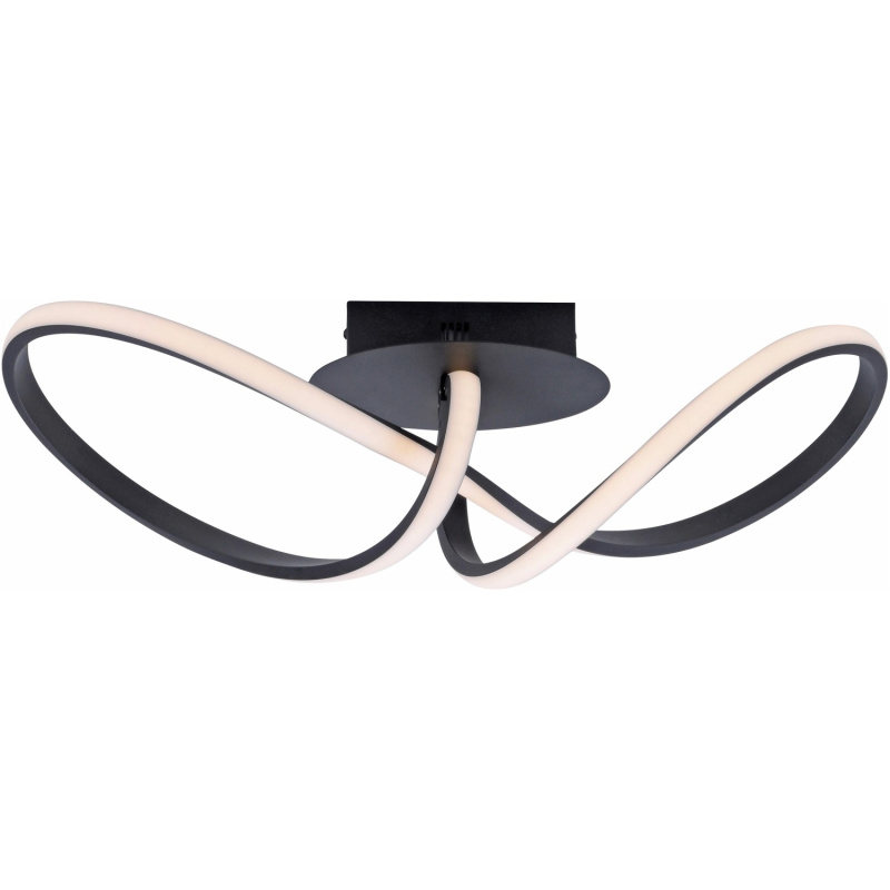 Just Light. Stropní LED svítidlo Maria, 15,5W, 2200lm, černá, 61 x 24,5 x 27 cm