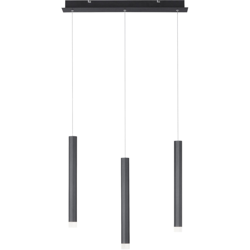 Just Light. Závěsné LED svítidlo Bruno, 3000K, 3x550lm, černá, 55 x 120 cm