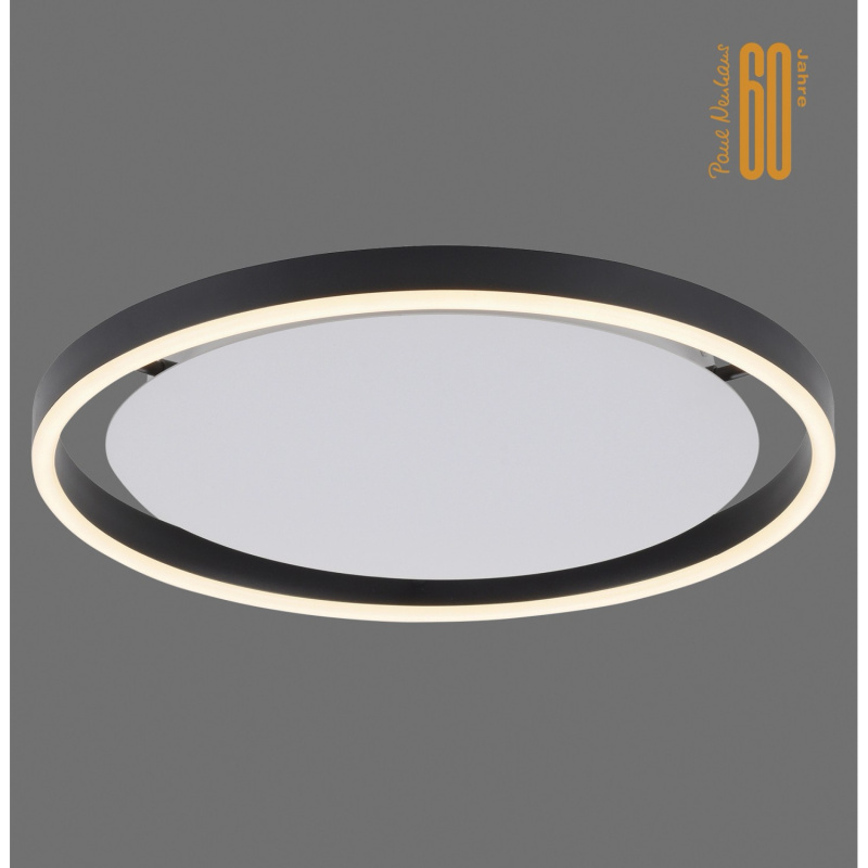Just Light. Stropní LED svítidlo Ritus, 20W, 2650lm, 3000K, antracit, pr. 39,3cm