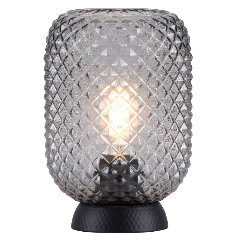 Just Light Stolní lampa Reishi, černá, pr. 15 x 22,5 cm