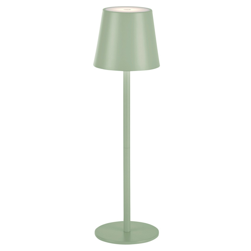 Just Light. Nabíjecí stolní LED lampa Euria IP54 zelená pr. 11 x 37 cm