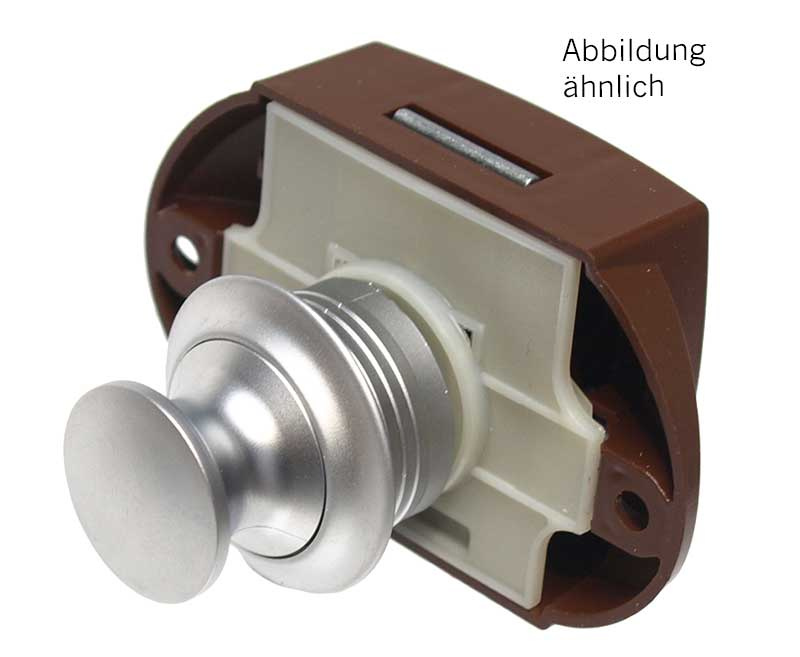 REIMO Kompletní nábytkový zámek Push Lock - oboustranný Varianta: Matný stříbrný, 1 ks
