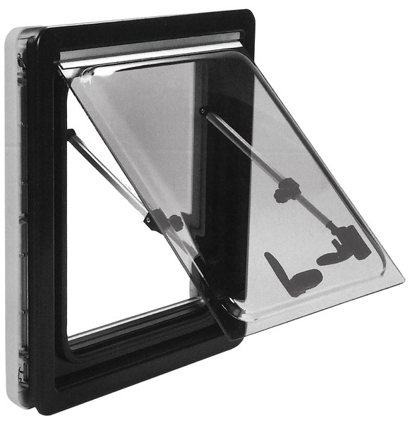 Výklopné okno s rámem, roletou a sítí proti hmyzu Carbest Classic Varianta: 502 x 452 mm