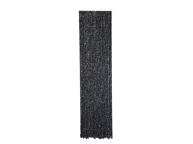 CARBEST Žinylkové fleesové závěsy 56 x 205 cm pro dveře obytných vozů Barva: Bílý / šedý