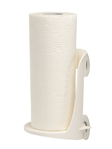 Držák kuchyňských utěrek CAMP4 - se 2 přísavkami - bílý