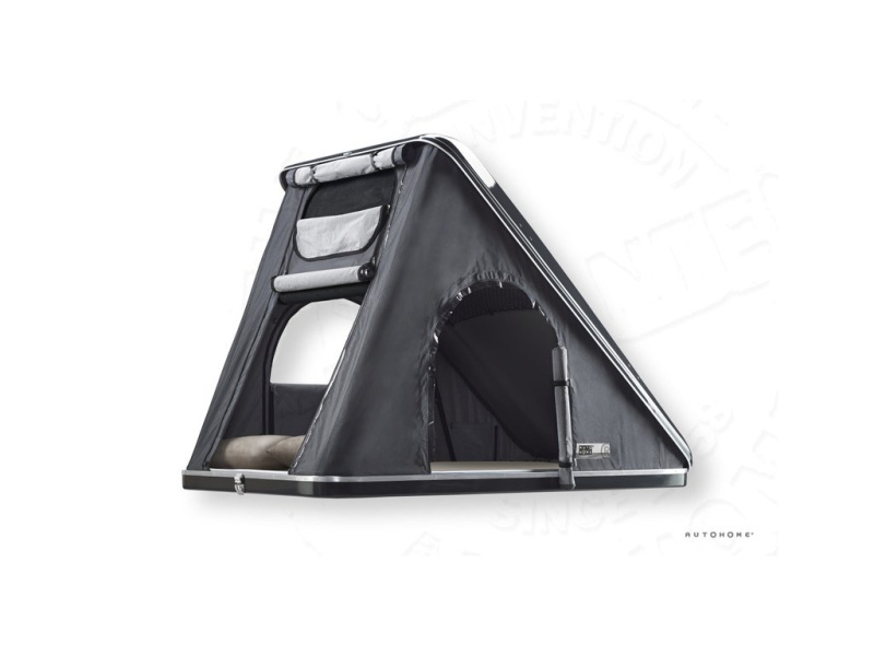 Střešní stan AUTOHOME 2.0 SMALL 130x210cm, barva: šedá, kryt černý