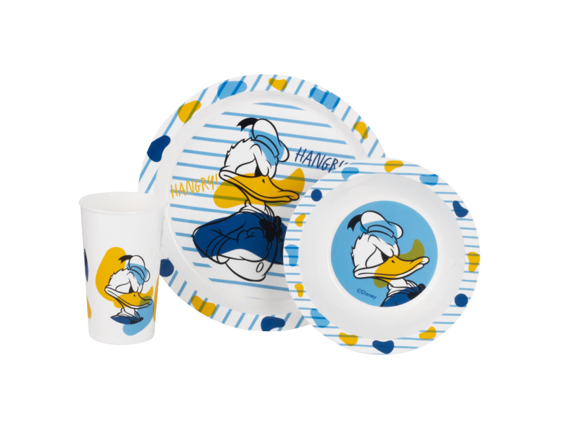 Dětský snídaňový set, 3dílný (Donald)