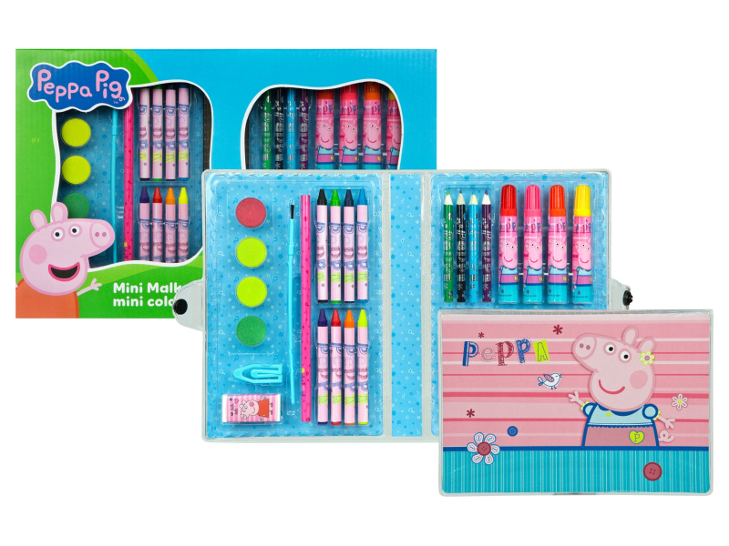 Sada kufříku na malování, 34dílná (Prasátko Peppa)