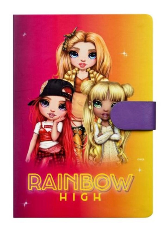 Zápisník s magnetickým uzavíráním Rainbow High A6