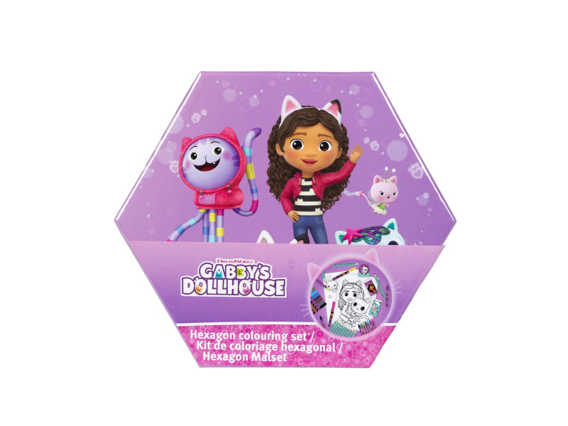Šestihranný umělecký kufřík, 41dílná sada (Domek pro panenky Gabby)