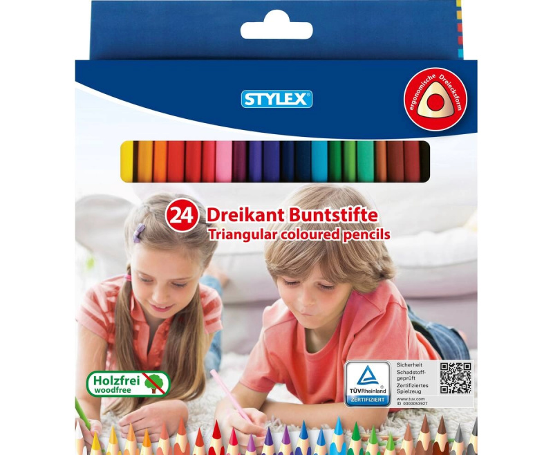 Stylex trojhranné pastelky 24 ks