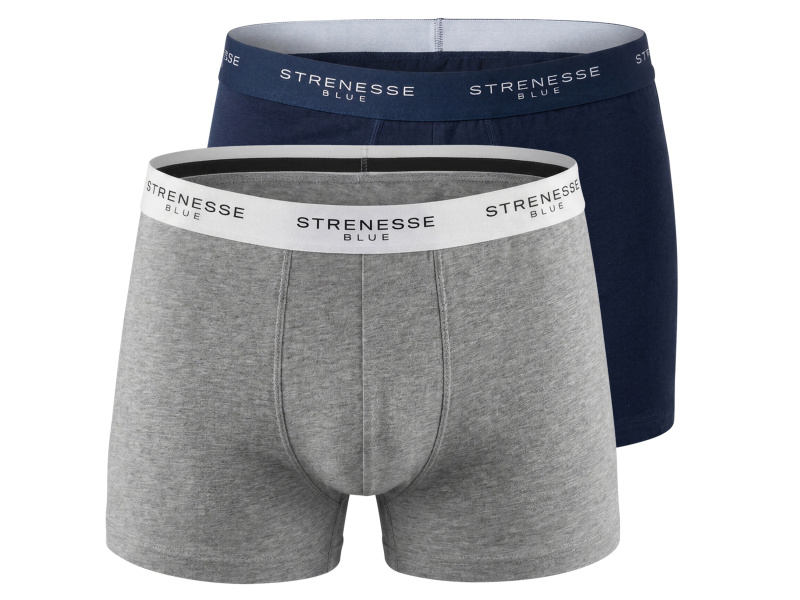 Strenesse Blue Pánské boxerky, 2 ks (navy modrá / šedá, M)