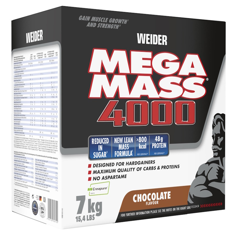 Weider Giant Mega Mass 4000 7kg - čokoláda