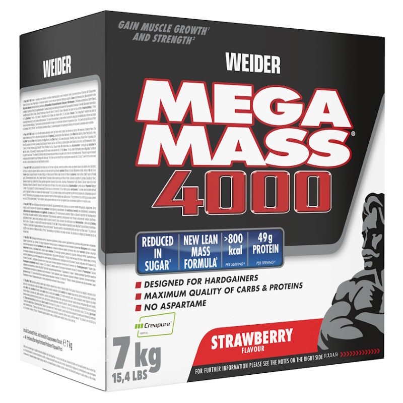Weider Giant Mega Mass 4000 7kg - jahoda