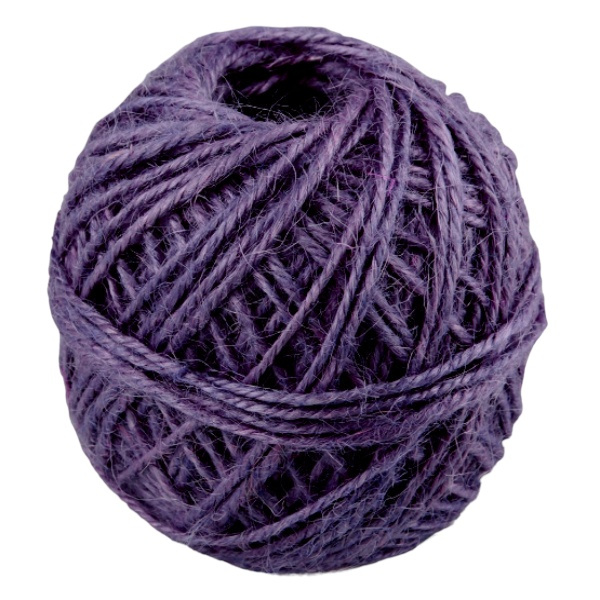 Jutový provázek fialový (40m)