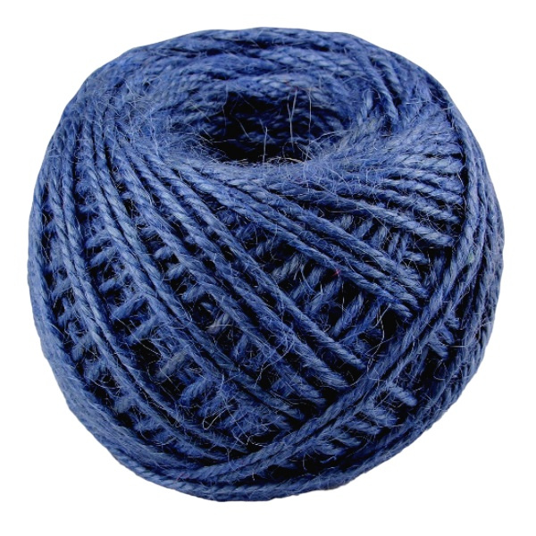 Jutový provázek modrý (40m)