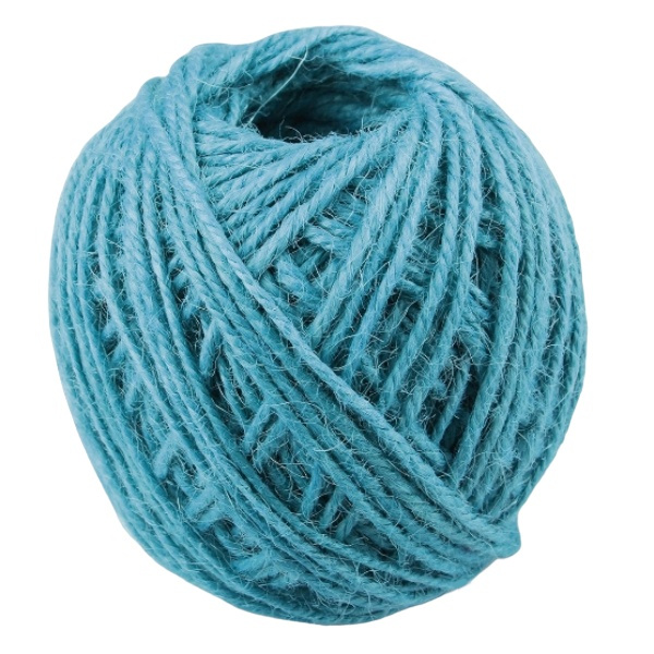 Jutový provázek tyrkysový (40m)