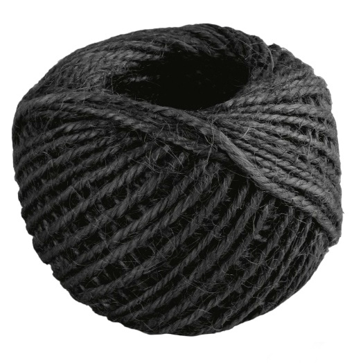 Jutový provázek černý (40m)