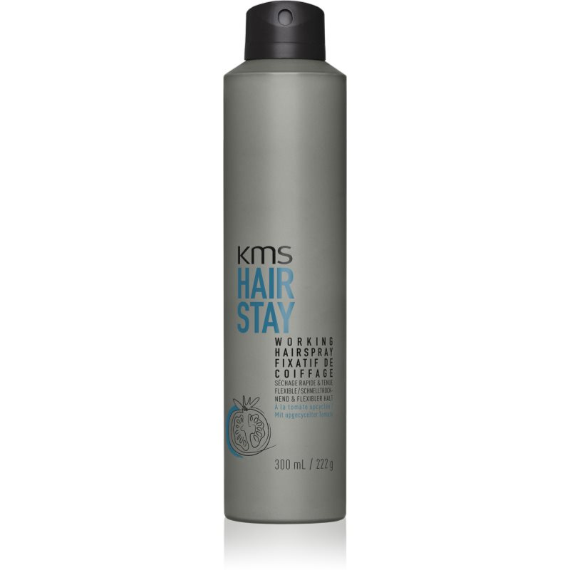 KMS Hair Stay Working Hairspray lak na vlasy pro vlasy namáhané teplem 300 ml