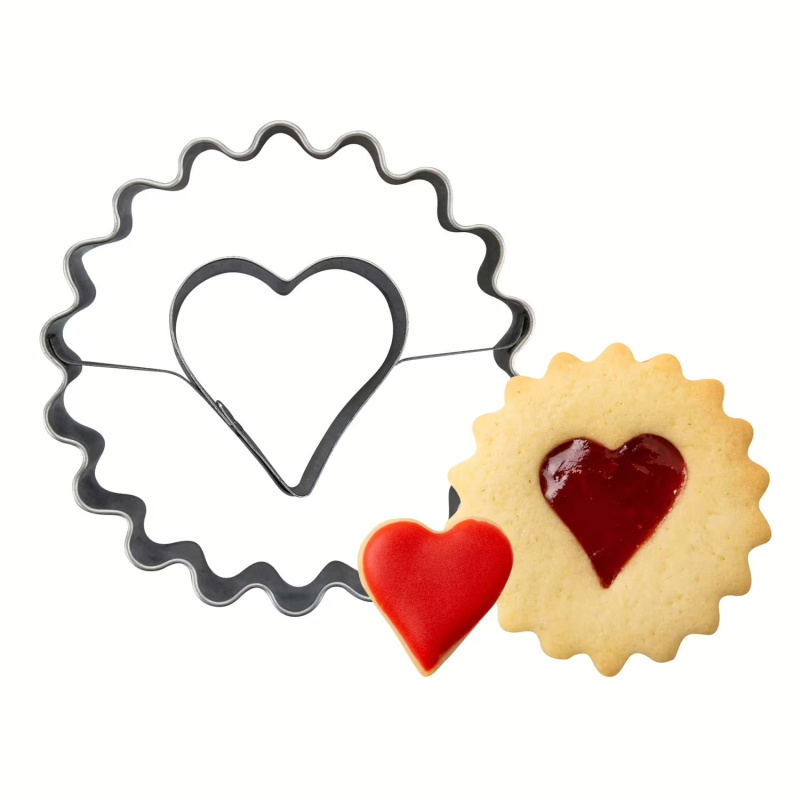 Zenker Vykrajovátko na linecké cukroví 2v1 srdíčko