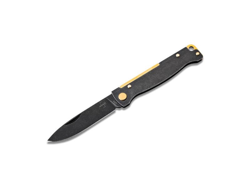 Böker Plus ATLAS BLACK STONEWASH BRASS 01BO859
