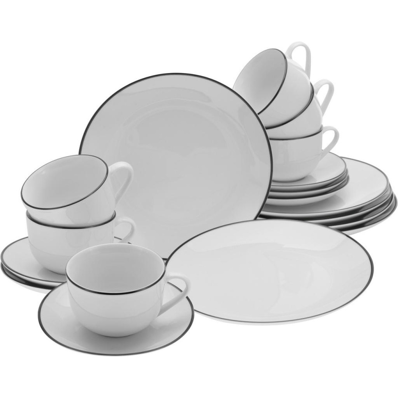 Creatable Jídelní servis Luna Black Line (18dílný kávový servis)