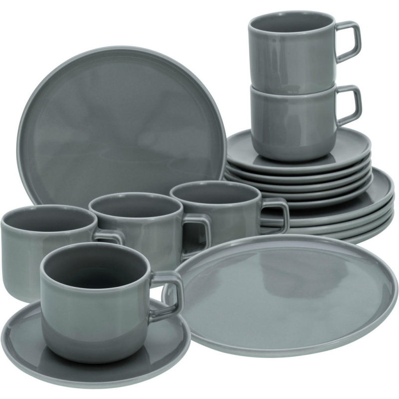 Creatable Jídelní servis Chef Collection (18dílný kávový servis, šedá)