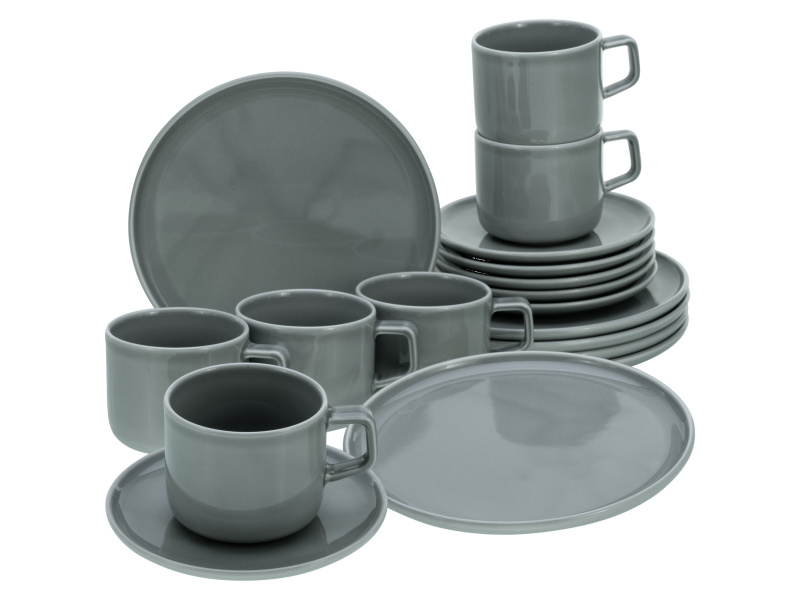 Creatable Jídelní servis Chef Collection (18dílný kávový servis, šedá)