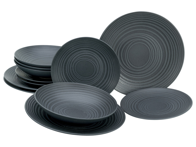 Creatable Jídelní servis Lava Stone, 12dílná sada