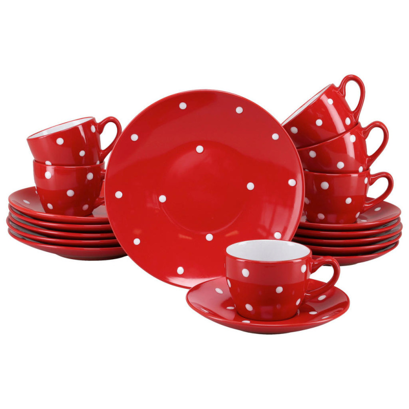 Creatable KÁVOVÁ SOUPRAVA Polka Dots bunt 18dílné