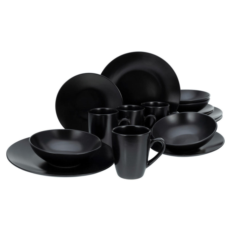 Creatable Sada nádobí »Black Matt«, 16dílná