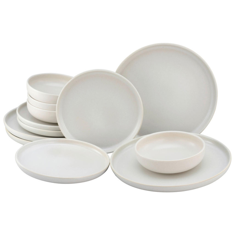 Creatable Jídelní servis Uno offwhite (12dílná sada talířů)