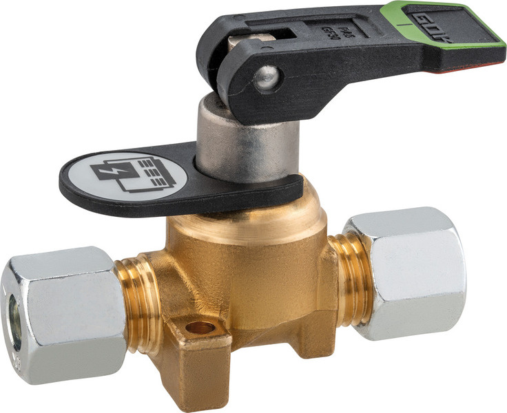 GOK Jednocestný uzavíratelný ventil GOK, typ KSV - vstup 8 mm, výstupy 8 mm