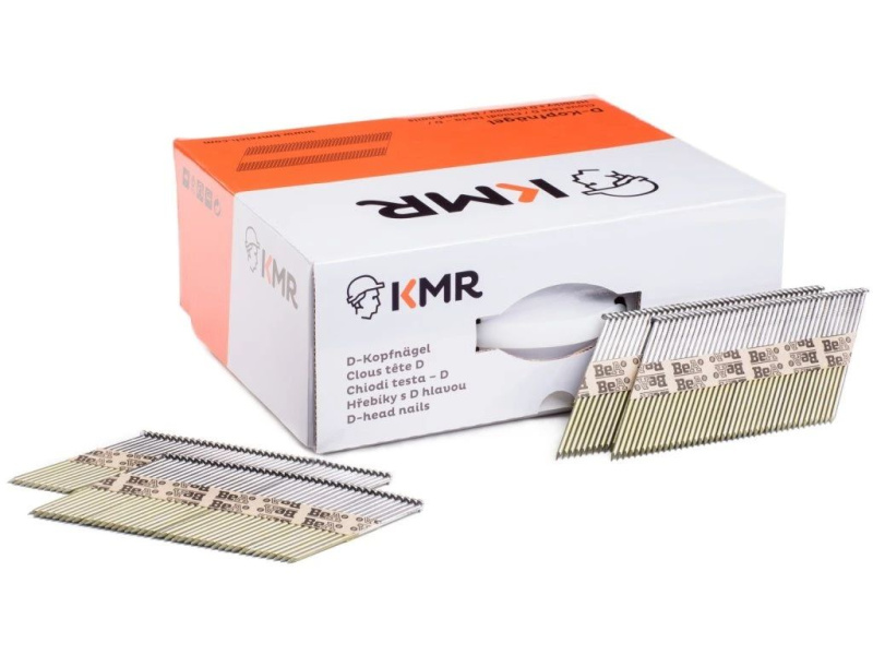 REICH - KMR | Kroužkové hřebíky na pásu 34° – pozink, 2,8–3,4 mm, délky 50–100 mm Délky: 75 mm, Varianta: Kroužkové, Velikost/počet ks v bal.: 4000 ks