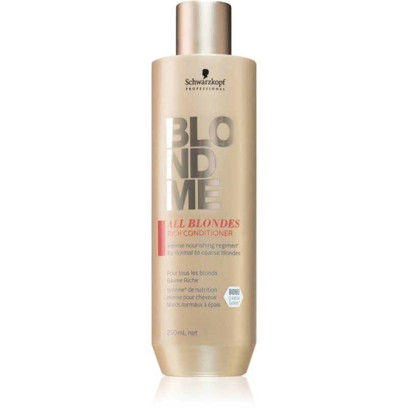 Schwarzkopf Professional Blondme All Blondes Rich vyživující kondicionér pro hrubé vlasy 250 ml