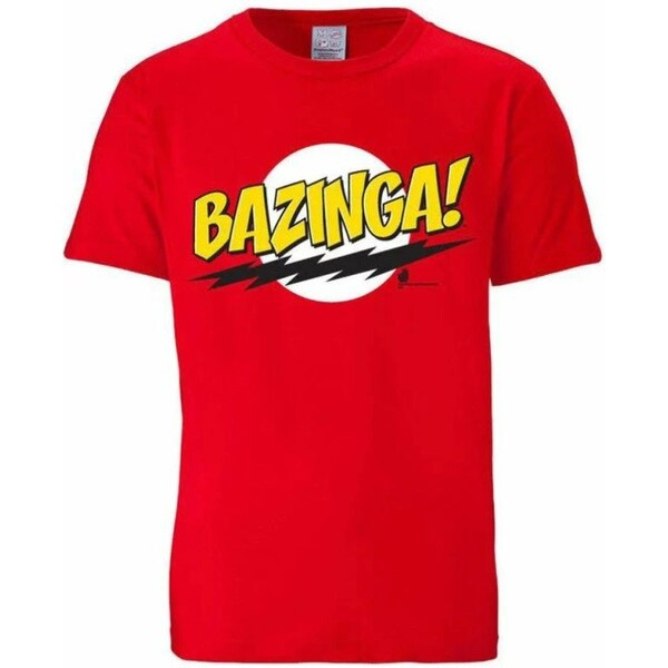Tričko Big Bang Theory - Bazinga L Červená