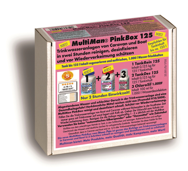 MultiMan PinkBox, 125 Čištění systému pitné vody