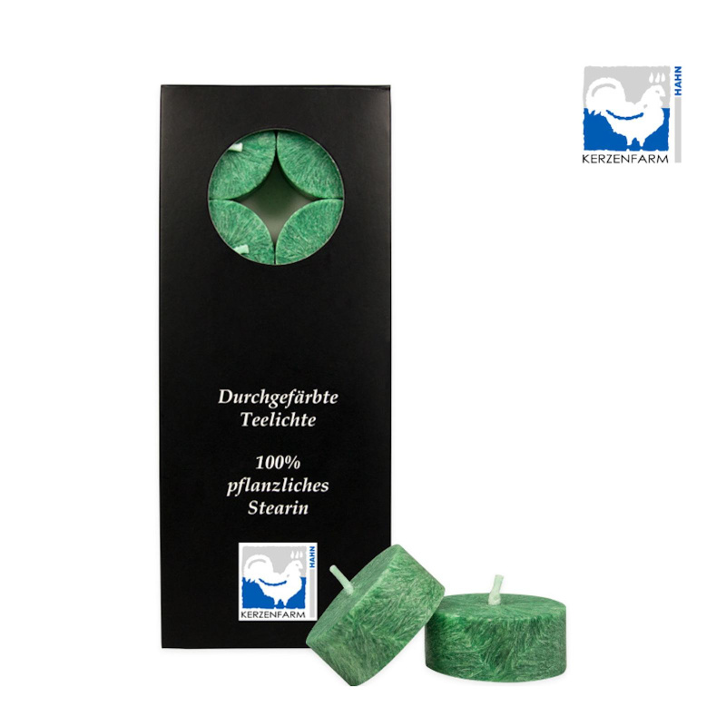 Čajové svíčky, Dark green 10 ks