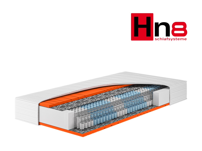 HN8 Schlafsysteme XXL taštičková matrace Dynamic XXL se 7 zónami, do 200 kg (H5, 160 x 200 cm)