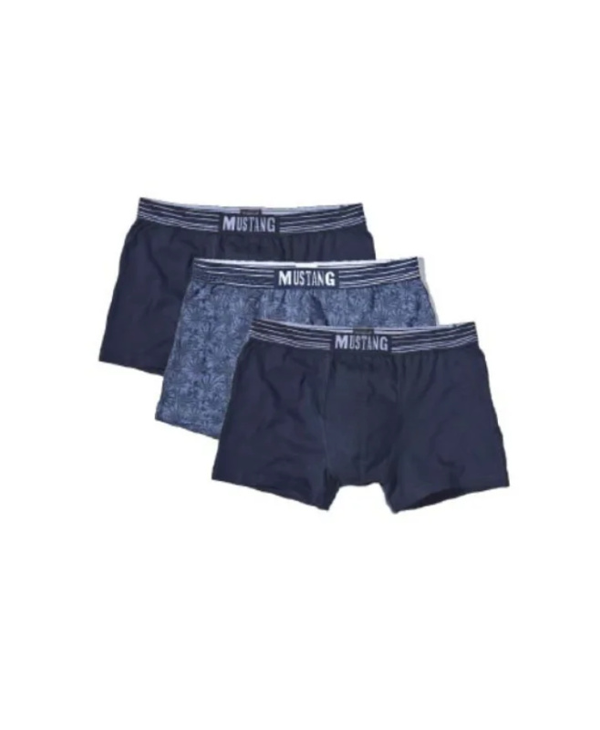 Pánské boxerky Mustang 4156-1003 Retro A'3 námořnictvo-print-navy XXL