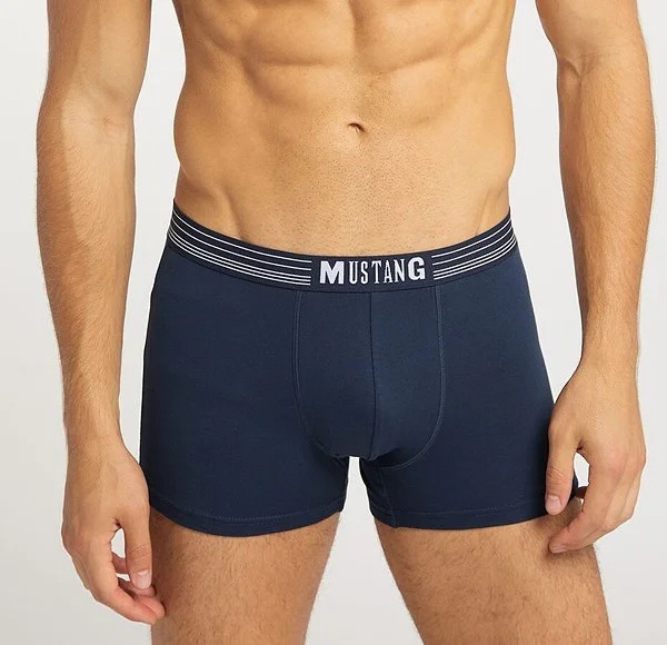 Boxerky Mustang 4046-1051 Retro A'2 M-2XL šedá melanžová-černá XL