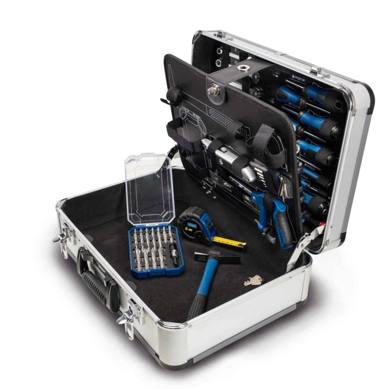 Scheppach TB 150 - hliníkový kufr s nářadím, 101 dílů