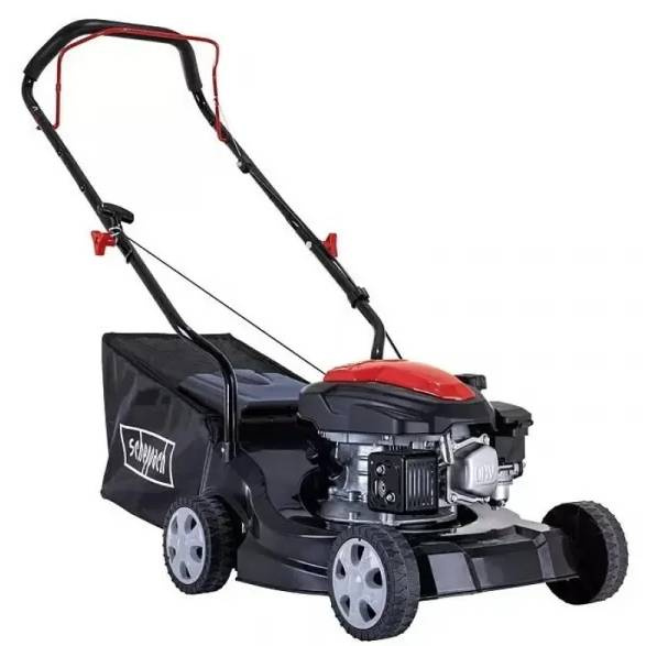 Benzínová sekačka na trávu Scheppach PML40-132P / 2v1 / 4-taktní motor / do 600 m2 / 2400 W / 35 l / 30-66 mm / 2800 ot./min. / skládací rukojeť / če…