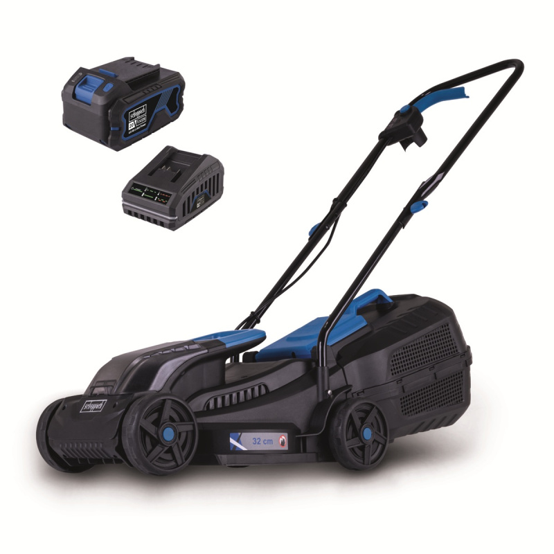Scheppach BC-MP320-X-SET L 2x20V IXES - aakumulátorová sekačka 3v1 (s 4Ah akumulátorem a nabíječkou 2,4 A)