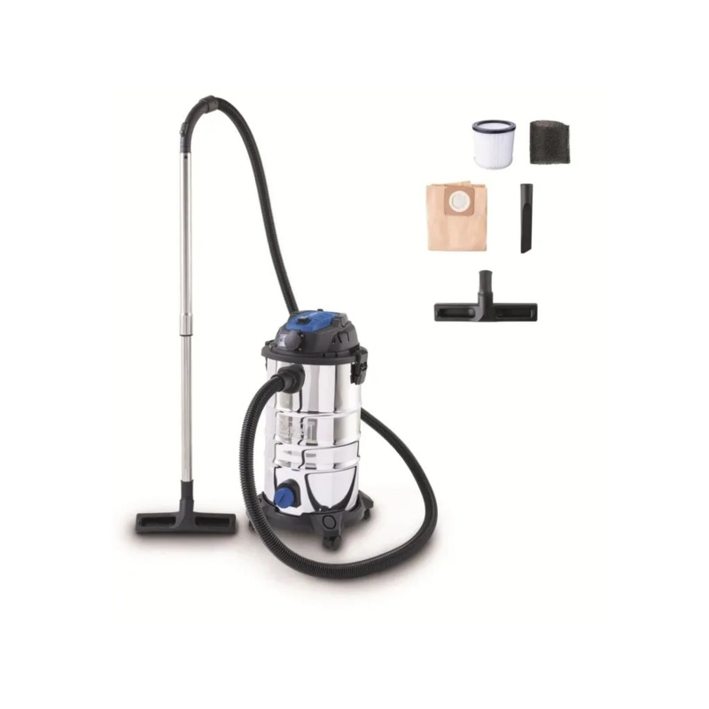 Scheppach VC 30P-GL - průmyslový vysavač na suché/mokré vysávání 30 l s funkcí podtlakového čištění filtru